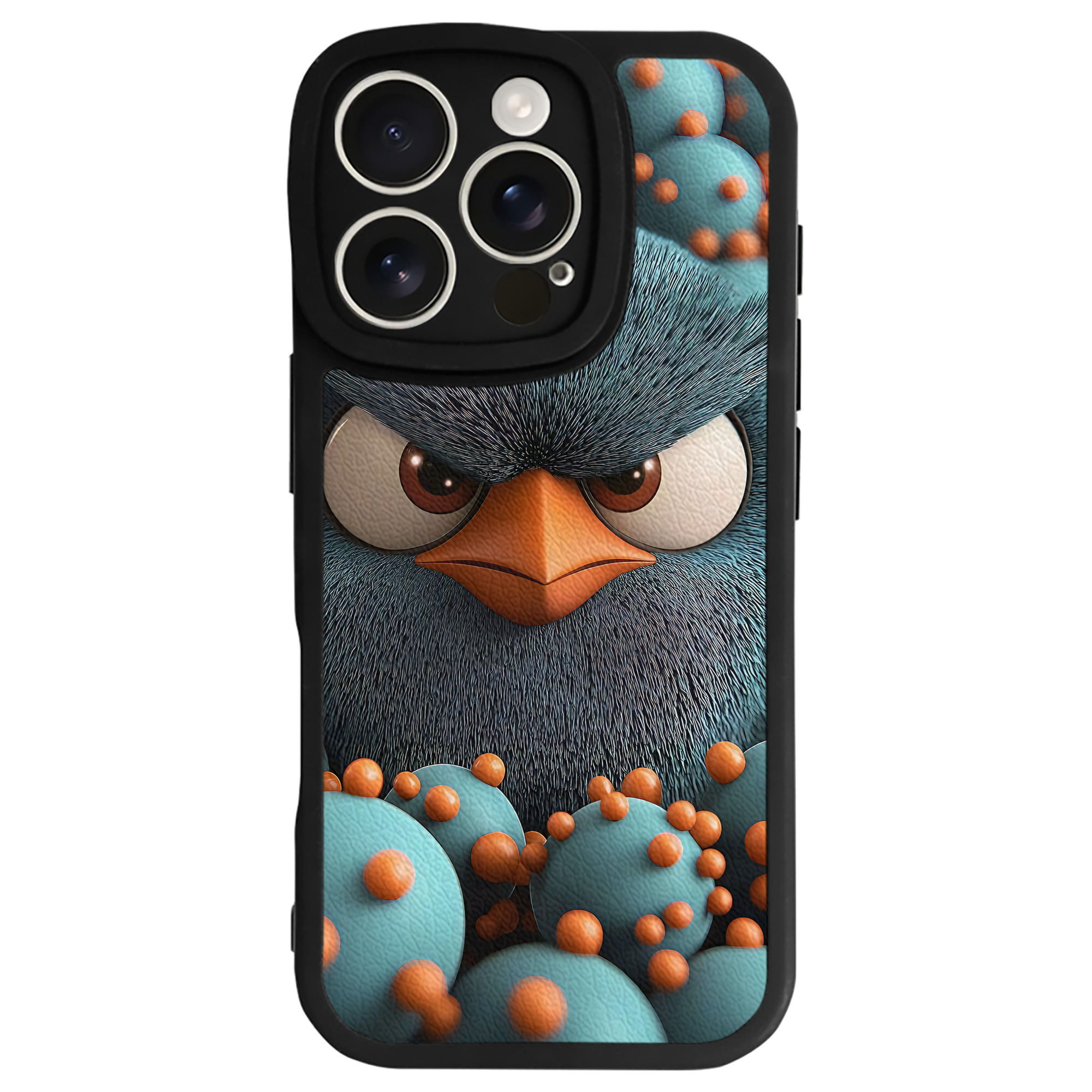 （画像用） Angry Birds アングリーバード 【iPhone 16シリーズ対応】シリコンスマホケース（レザー調） 材質：シリコン